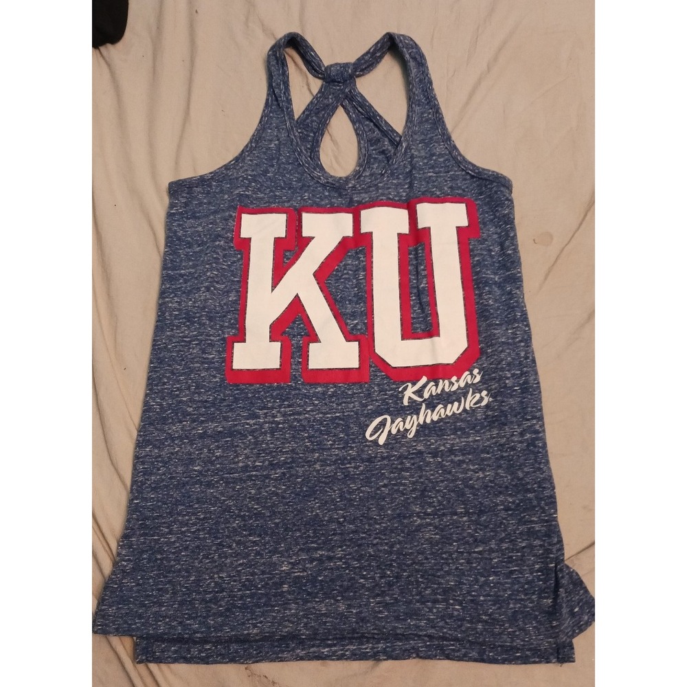 Three Square by Royce Apparel NCAA Kansas University Jayhawks Twist Racer Tank S